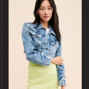 Free People Ollie Femme Cropped Trucker Jean Jacket - BRAND NEW WITH TAGS